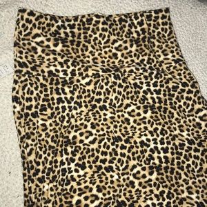 Long cheetah print skirt